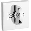 Kwikset 158 Milan Deadbolt Lock, Polished Chrome Square Exterior Keyed Front Entry Door, Pick Resistant SmartKey Rekey Security, Single Cylinder Dead Bolt, with Microban Protection(Polished Chrome)