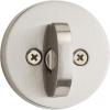Kwikset 158 Milan Deadbolt Lock, Polished Chrome Square Exterior Keyed Front Entry Door, Pick Resistant SmartKey Rekey Security, Single Cylinder Dead Bolt, with Microban Protection(Satin Nickel)