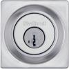 Kwikset 660 Deadbolt Deadbolt Lock, Polished Brass Round Exterior Keyed Front Entry Door, Pick Resistant SmartKey Rekey Security, Single Cylinder Dead Bolt(Satin Chrome)