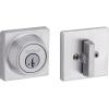 Kwikset 660 Deadbolt Deadbolt Lock, Polished Brass Round Exterior Keyed Front Entry Door, Pick Resistant SmartKey Rekey Security, Single Cylinder Dead Bolt(Satin Chrome)