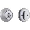 Kwikset 660 Deadbolt Deadbolt Lock, Satin Chrome Round Exterior Keyed Front Entry Door, Pick Resistant SmartKey Rekey Security, Single Cylinder Dead Bolt(1 Count (Pack of 1))