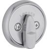 Kwikset 780 Deadbolt Lock, Polished Brass Round Exterior Keyed Front Entry Door, Pick Resistant SmartKey Rekey Security, Single Cylinder Dead Bolt, with Microban Protection(Satin Chrome)