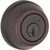 Kwikset 780 Deadbolt Lock, Polished Brass Round Exterior Keyed Front Entry Door, Pick Resistant SmartKey Rekey Security, Single Cylinder Dead Bolt, with Microban Protection(Venetian Bronze)