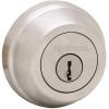 Kwikset 780 Deadbolt Lock, Polished Brass Round Exterior Keyed Front Entry Door, Pick Resistant SmartKey Rekey Security, Single Cylinder Dead Bolt, with Microban Protection(Satin Chrome)