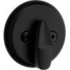 Kwikset 816 KeyControl Deadbolt Deadbolt Lock, Matte Black Round Exterior Keyed Front Entry Door, Pick Resistant SmartKey Rekey Security, Single Cylinder Dead Bolt, with Microban Protection(Matte Black)