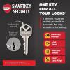 Kwikset 816 KeyControl Deadbolt Deadbolt Lock, Matte Black Round Exterior Keyed Front Entry Door, Pick Resistant SmartKey Rekey Security, Single Cylinder Dead Bolt, with Microban Protection(Venetian Bronze)