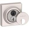 Kwikset 816 KeyControl Deadbolt Deadbolt Lock, Matte Black Round Exterior Keyed Front Entry Door, Pick Resistant SmartKey Rekey Security, Single Cylinder Dead Bolt, with Microban Protection(Polished Chrome)