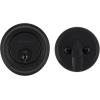 Kwikset 816 KeyControl Deadbolt Deadbolt Lock, Matte Black Round Exterior Keyed Front Entry Door, Pick Resistant SmartKey Rekey Security, Single Cylinder Dead Bolt, with Microban Protection(Matte Black)