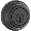 Kwikset 980 Deadbolt Lock, Matte Black Round Exterior Keyed Front Entry Door, Pick Resistant SmartKey Rekey Security, Single Cylinder Dead Bolt, with Microban Protection(Matte Black)