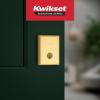 Kwikset Crosstown Deadbolt Lock, Matte Black, Rectangular Exterior Keyed Front Entry Door,(Satin Brass)