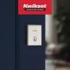 Kwikset Crosstown Deadbolt Lock, Matte Black, Rectangular Exterior Keyed Front Entry Door,(Satin Nickel)