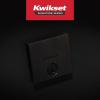 Kwikset Downtown Deadbolt Lock, Satin Brass Square Exterior Keyed Front Entry Door, Pick Resistant SmartKey Rekey Security, Single Cylinder Dead Bolt, with Microban Protection(Venetian Bronze)