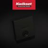Kwikset Downtown Deadbolt Lock, Satin Brass Square Exterior Keyed Front Entry Door, Pick Resistant SmartKey Rekey Security, Single Cylinder Dead Bolt, with Microban Protection(Matte Black)