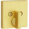 Kwikset Downtown Deadbolt Lock, Satin Brass Square Exterior Keyed Front Entry Door, Pick Resistant SmartKey Rekey Security, Single Cylinder Dead Bolt, with Microban Protection