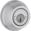 Kwikset Gatelatch Deadbolt Lock, Satin Chrome Round Keyed on Exterior and Interior Front Entry Door, Pick Resistant SmartKey Rekey Security, Double Cylinder Dead Bolt