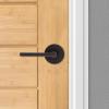 Kwikset Halifax Entry Door Handle with Lock and Key, Secure Keyed Reversible Lever Exterior, for Front Entrance and Bedrooms, Satin Brass, Pick Resistant Smartkey Rekey Security and Microban(Venetian Bronze)