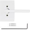 Kwikset Halifax Interior Privacy Door Handle with Lock, Door Lever For Bathroom and Bedroom, Matte Black Reversible Keyless Push Button Lock Door Lever, with Microban Protection(Polished Chrome)