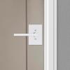 Kwikset Halifax Interior Privacy Door Handle with Lock, Door Lever For Bathroom and Bedroom, Matte Black Reversible Keyless Push Button Lock Door Lever, with Microban Protection(Polished Chrome)