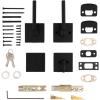 Kwikset Halifax Keyed Entry Lever and Single Cylinder Deadbolt Combo Pack featuring SmartKey® in Matte Black(Matte Black)