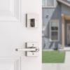 Kwikset Halifax Keyed Entry Lever and Single Cylinder Deadbolt Combo Pack featuring SmartKey® in Matte Black(Satin Nickel)