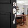Kwikset Henley Front Door Lock Handle and Deadbolt Set, Entry Handleset Exterior with Interior Reversible Lever, Satin Nickel, Pick Resistant SmartKey Rekey Deadbolt Security, with Microban Protection(Satin Nickel)