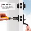 Kwikset Henley Front Door Lock Handle and Deadbolt Set, Entry Handleset Exterior with Interior Reversible Lever, Satin Nickel, Pick Resistant SmartKey Rekey Deadbolt Security, with Microban Protection(Matte Black)