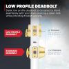 Kwikset Hometown Deadbolt Lock, Satin Brass, Round Exterior Keyed Front Entry Door, Pick Resistant SmartKey Rekey Security, Single Cylinder Dead Bolt Door Lock, with Microban Protection(Satin Brass)