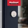 Kwikset Hometown Deadbolt Lock, Satin Brass, Round Exterior Keyed Front Entry Door, Pick Resistant SmartKey Rekey Security, Single Cylinder Dead Bolt Door Lock, with Microban Protection(Satin Nickel)