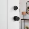 Kwikset Maven Front Door Lock Handle and Deadbolt Set, Entry Handleset Round Exterior with Interior Door Knob, Secure Locking Deadbolt, Matte Black, with Microban Protection(Matte Black)