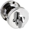 Kwikset Milan Deadbolt Lock, Polished Chrome Round Exterior Keyed Front Entry Door, Pick Resistant SmartKey Rekey Security, Single Cylinder Dead Bolt(Polished Chrome)