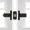 Kwikset Milan Entry Door Handle with Lock and Key, Secure Keyed Reversible Lever Exterior, Doorlock, For Front Entrance and Bedrooms, Matte Black, Pick Resistant Smartkey Rekey Security