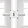 Kwikset Milan Interior Privacy Door Handle with Lock, Door Lever For Bathroom and Bedroom, Polished Chrome Reversible Keyless Push Button Lock Door Lever