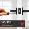 Kwikset Perth Interior Passage Door Handle, Lever for Closet and Hallway Doors, Reversible Non-Locking Handle Lever, Satin Nickel, with Microban Protection(Matte Black)