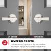 Kwikset Perth Interior Passage Door Handle, Lever for Closet and Hallway Doors, Reversible Non-Locking Handle Lever, Satin Nickel, with Microban Protection(Satin Nickel)