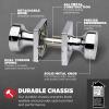 Kwikset Pismo Entry Door Knob with Lock and Key, Secure Keyed Handle Exterior, Front Entrance and Bedroom, Matte Black, Pick Resistant SmartKey Rekey Security and Microban(Polished Chrome)