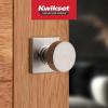 Kwikset Pismo Entry Door Knob with Lock and Key, Secure Keyed Handle Exterior, Front Entrance and Bedroom, Matte Black, Pick Resistant SmartKey Rekey Security and Microban(Satin Nickel)