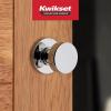 Kwikset Pismo Interior Passage Door Knob, Handle For Closet and Hallway Doors, Non-Locking Doorknob, Polished Chrome, Round Rose