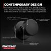Kwikset Pismo Interior Passage Door Knob, Handle For Closet and Hallway Doors, Non-Locking Doorknob in Matte Black, with Microban Protection(Matte Black)