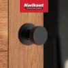 Kwikset Pismo Interior Passage Door Knob, Handle For Closet and Hallway Doors, Non-Locking Doorknob in Matte Black, with Microban Protection(Matte Black)