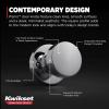 Kwikset Pismo Interior Passage Door Knob, Handle For Closet and Hallway Doors, Non-Locking Doorknob in Matte Black, with Microban Protection(Polished Chrome)