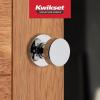 Kwikset Pismo Interior Passage Door Knob, Handle For Closet and Hallway Doors, Non-Locking Doorknob in Matte Black, with Microban Protection(Polished Chrome)