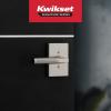 Kwikset Prava Entry Door Knurled Handle with Lock and Key, Secure Keyed Reversible Lever Exterior, for Front Entrance and Bedrooms, Satin Brass, Pick Resistant Smartkey Rekey Security and Microban(Satin Nickel)