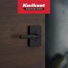 Kwikset Prava Entry Door Knurled Handle with Lock and Key, Secure Keyed Reversible Lever Exterior, for Front Entrance and Bedrooms, Satin Brass, Pick Resistant Smartkey Rekey Security and Microban(Matte Black)