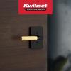 Kwikset Prava Entry Door Knurled Handle with Lock and Key, Secure Keyed Reversible Lever Exterior, for Front Entrance and Bedrooms, Satin Brass, Pick Resistant Smartkey Rekey Security and Microban(Matte Black & Satin Brass)