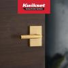 Kwikset Prava Entry Door Knurled Handle with Lock and Key, Secure Keyed Reversible Lever Exterior, for Front Entrance and Bedrooms, Satin Brass, Pick Resistant Smartkey Rekey Security and Microban(Satin Brass)