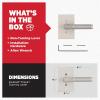 Kwikset Prava Entry Door Knurled Handle with Lock and Key, Secure Keyed Reversible Lever Exterior, for Front Entrance and Bedrooms, Satin Brass, Pick Resistant Smartkey Rekey Security and Microban(Satin Nickel)
