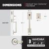 Kwikset San Clemente Front Door Lock Handle and Deadbolt Set, Entry Handleset Exterior with Interior Reversible Lever, Satin Nickel, Pick Resistant SmartKey Rekey Deadbolt Security(Satin Nickel)