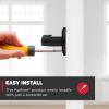 Kwikset Sedona Interior Privacy Door Handle with Lock, Door Lever for Bathroom and Bedroom, Satin Nickel Reversible Keyless Push Button Lock Door Lever, with Microban Protection(Matte Black)