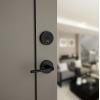 Kwikset Uptown Deadbolt Lock, Matte Black Round Exterior Keyed Front Entry Door, Pick Resistant SmartKey Rekey Security, Single Cylinder Dead Bolt, with Microban Protection(Matte Black)