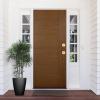 Kwikset Uptown Deadbolt Lock, Matte Black Round Exterior Keyed Front Entry Door, Pick Resistant SmartKey Rekey Security, Single Cylinder Dead Bolt, with Microban Protection(Satin Brass)